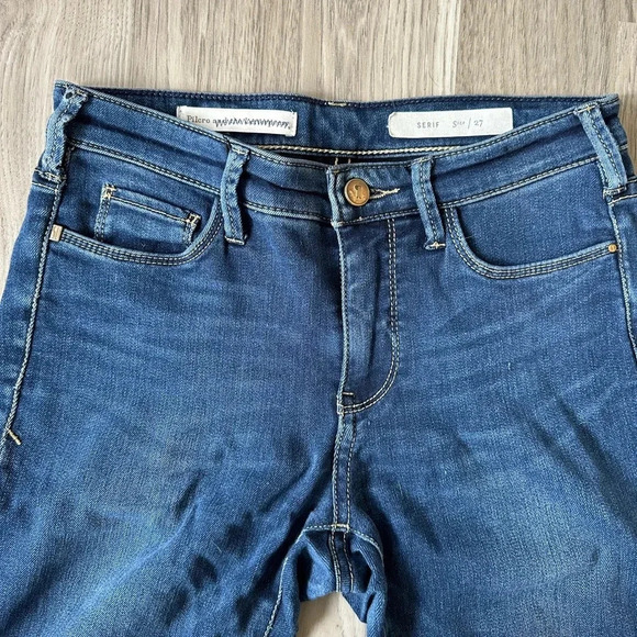 Pilcro & The Letterpress Anthropologie SERIF Blue Stretch Skinny Jeans Womens 27 - Picture 4 of 6